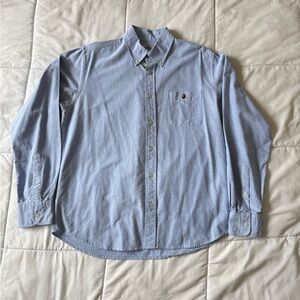 Bape Light Blue Casual Button Down Shirt
